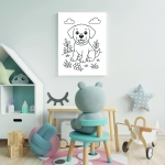 Sevimli Köpek Boyama Tuvali