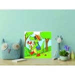 Şövale Başında Ressam Çocuk Boyama Tuvali
